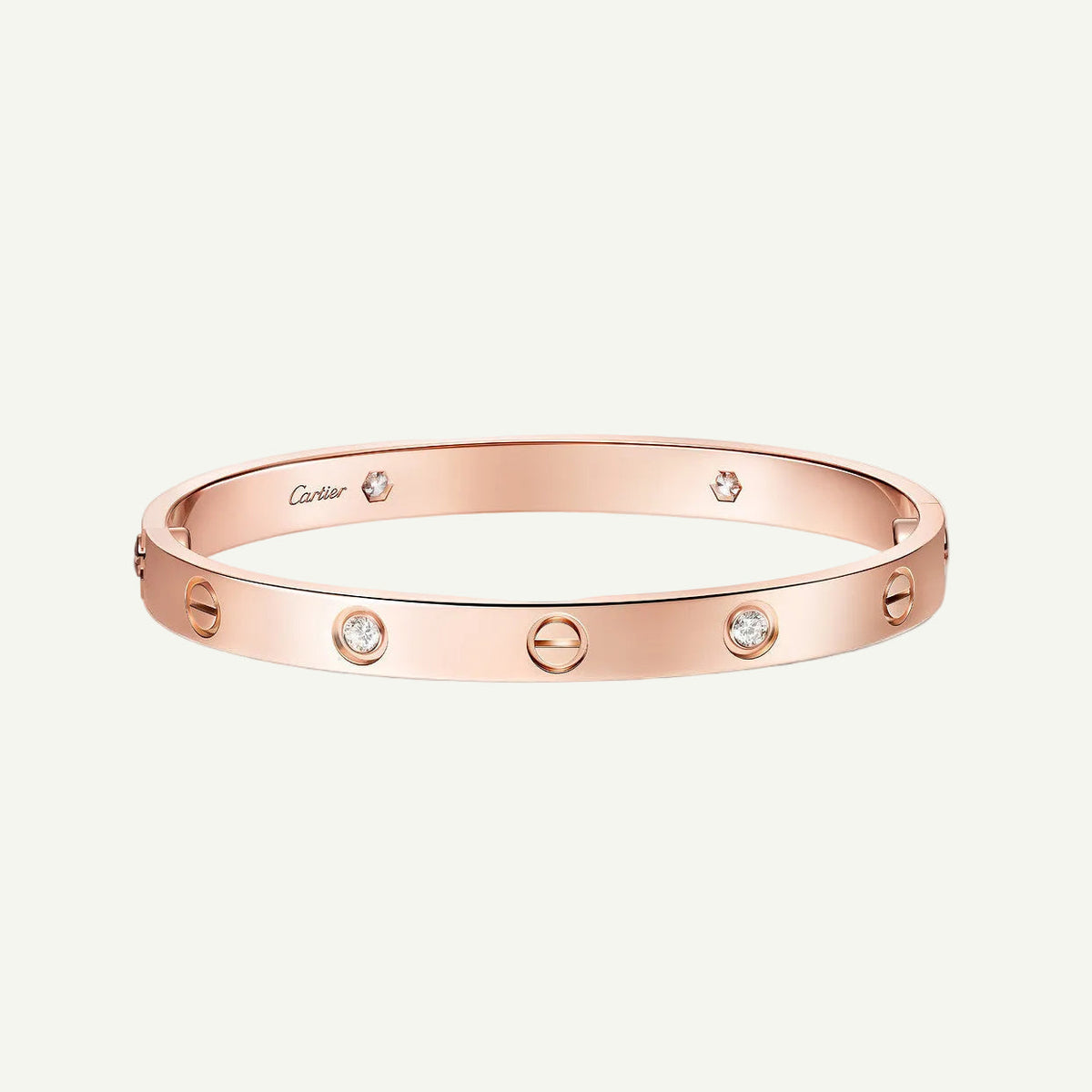 Cartier - Bracelet Love, 4 diamants Or Rose